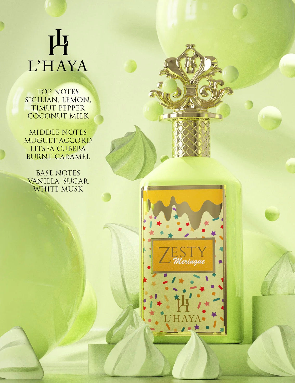 L’HAYA- ZESTY MERINGUE- EXTRAIT DE PARFUM