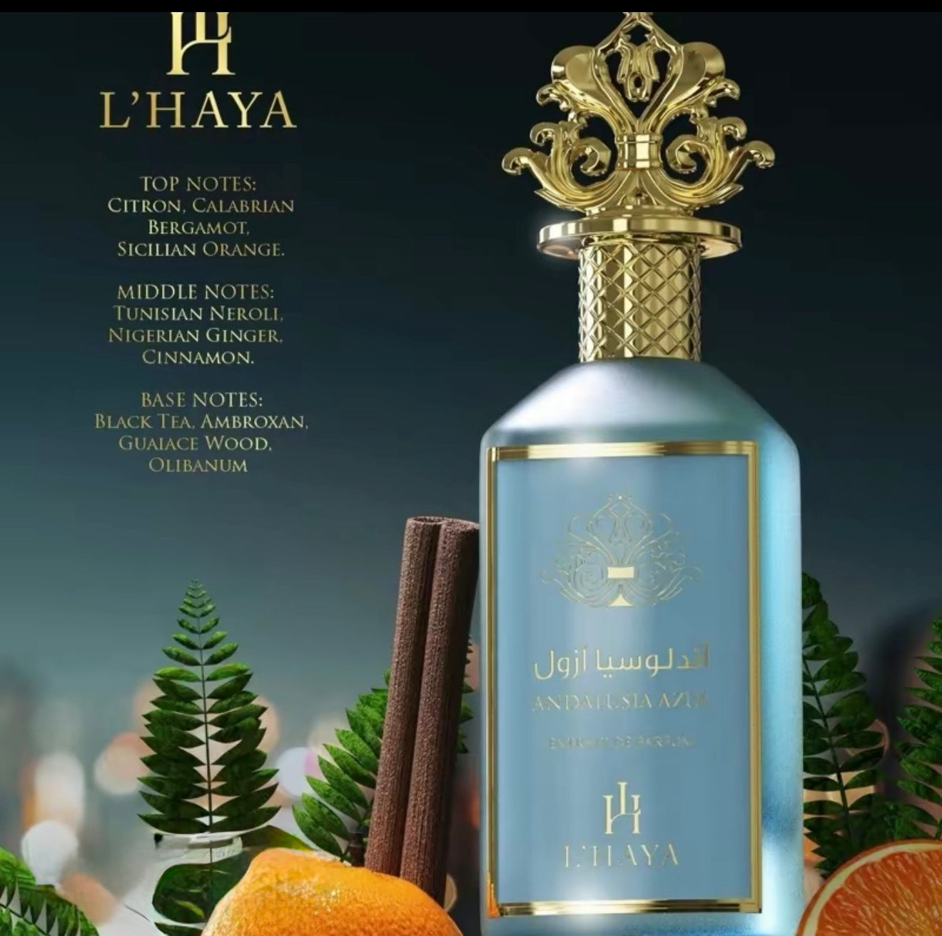 L’HAYA- ANDALUCÍA AZUL- EXTRAIT DE PARFUM 3.4oz