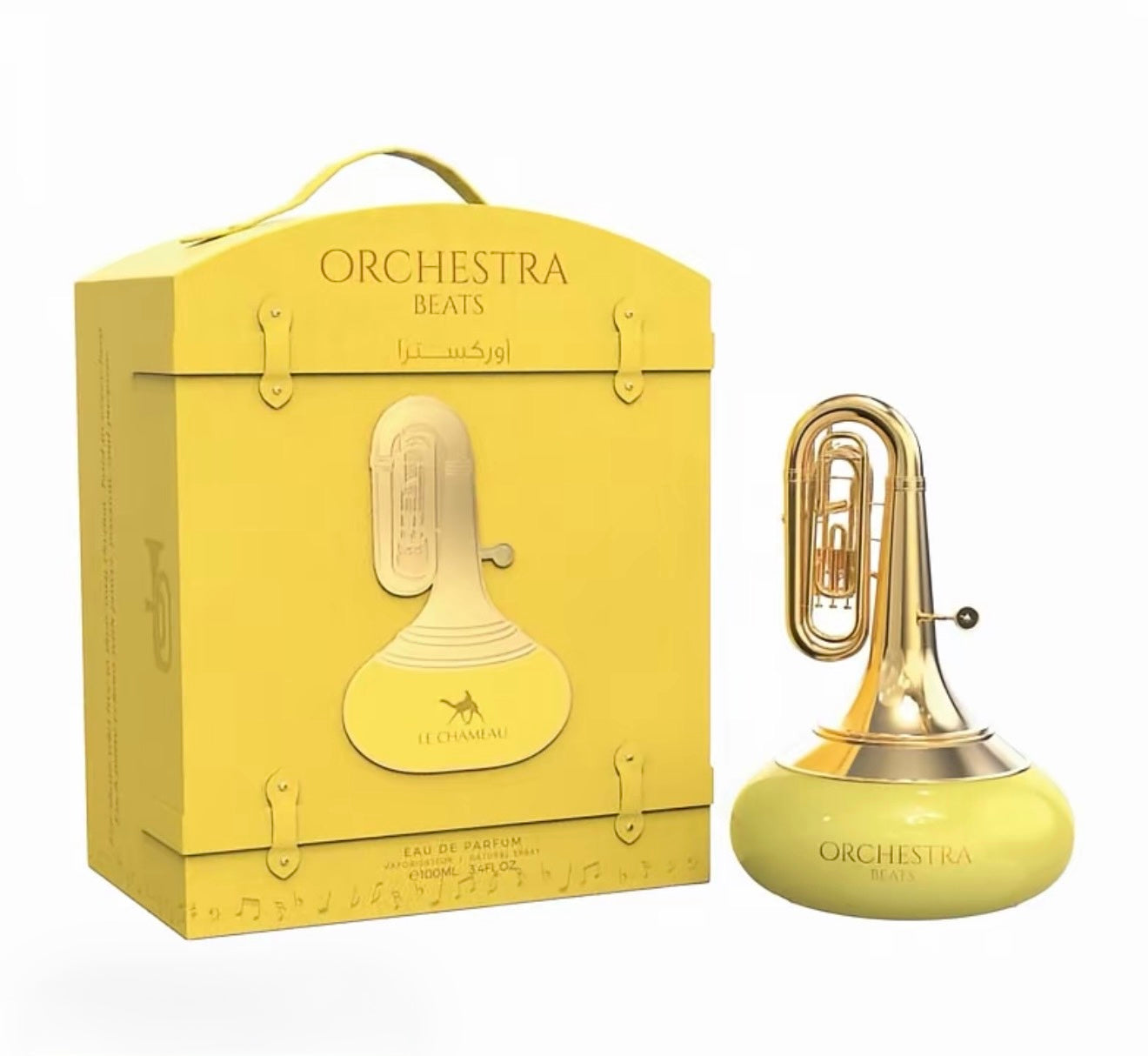 Emper Orchestra Beats Unisex 3.4 oz EDP Perfume in Elegant yellow Packaging